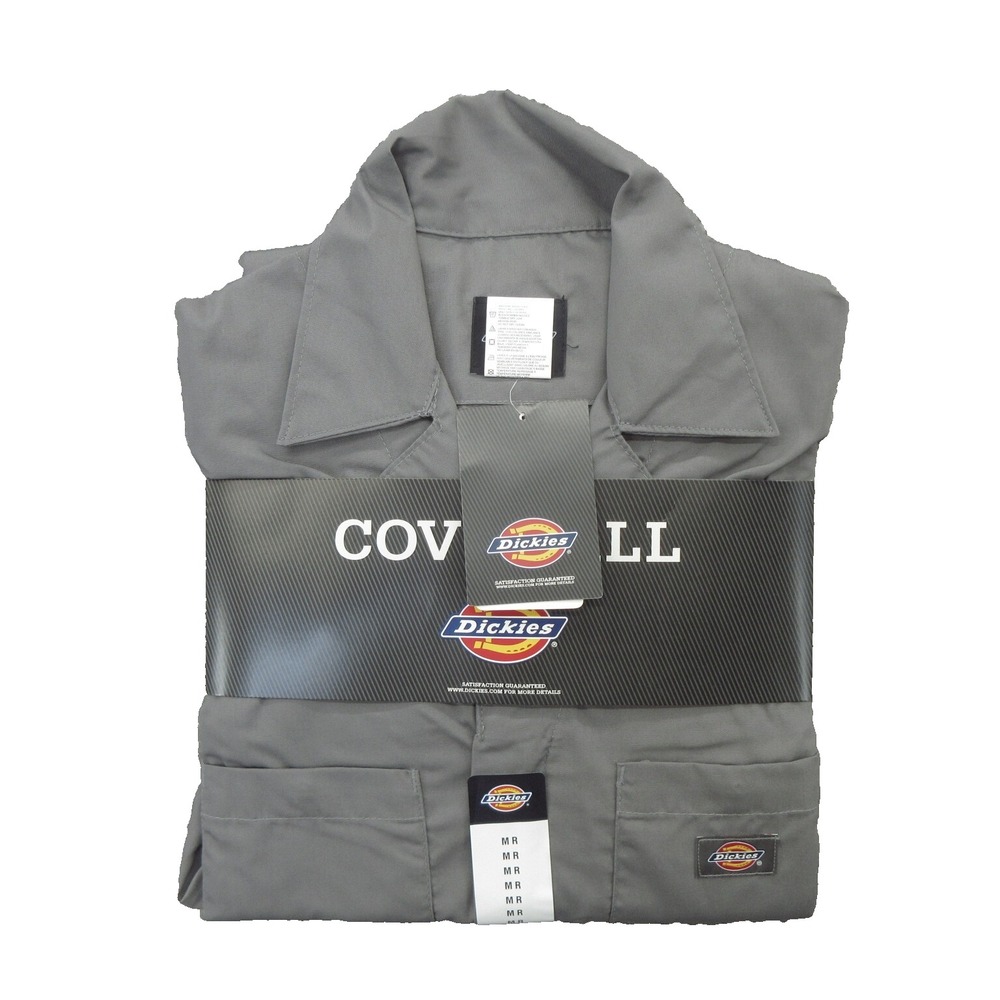 Dickies Men's Coverall Work Shirt Sz Medium Charcoal Gray Twill Short Sleeve New